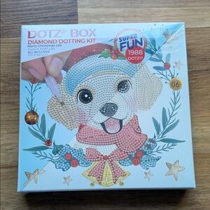 Diamond Dotting Kit - Festive Puppy Design